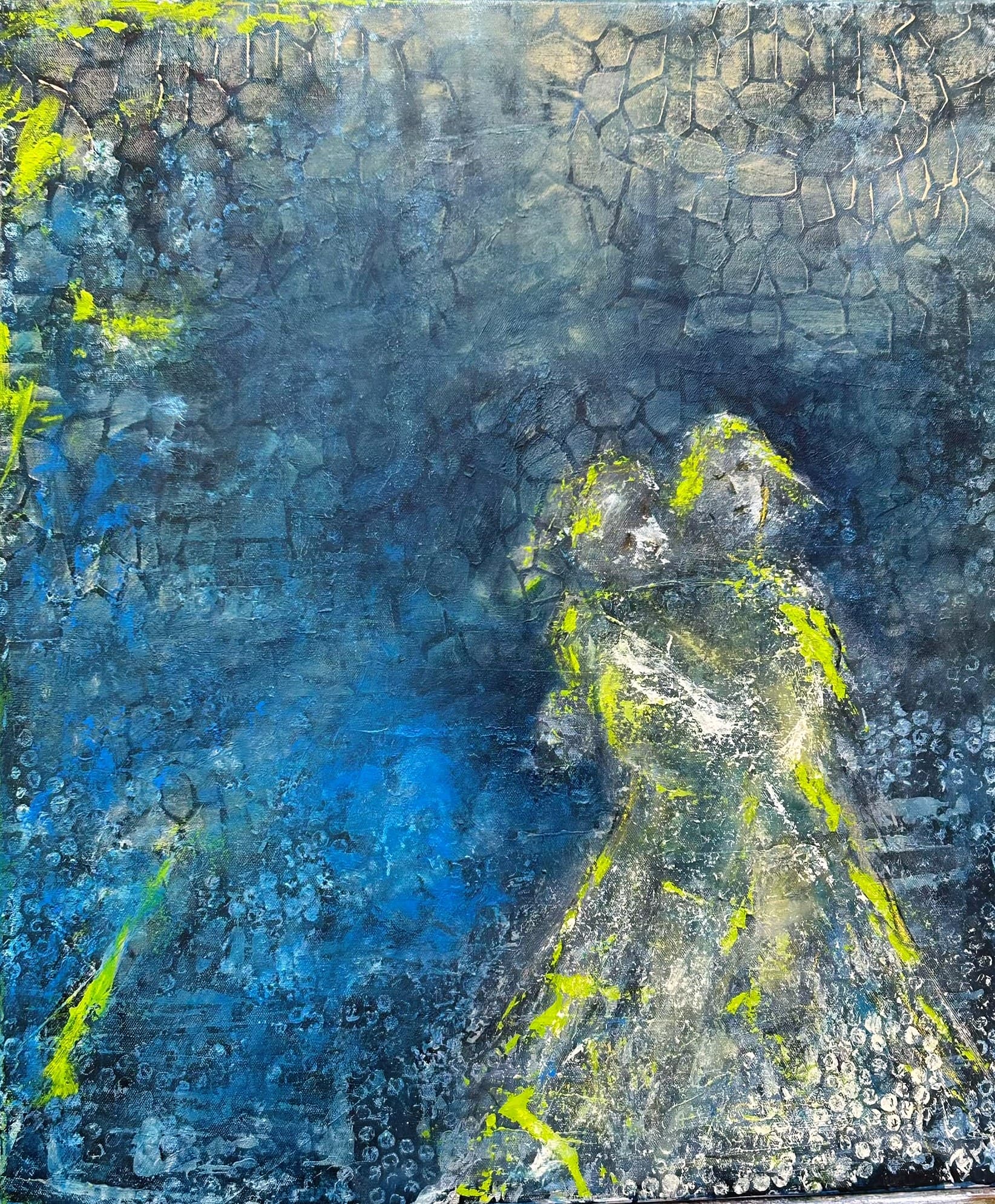 „Tänzerin“ – Gemälde von Brig, Acryl auf Leinwand
