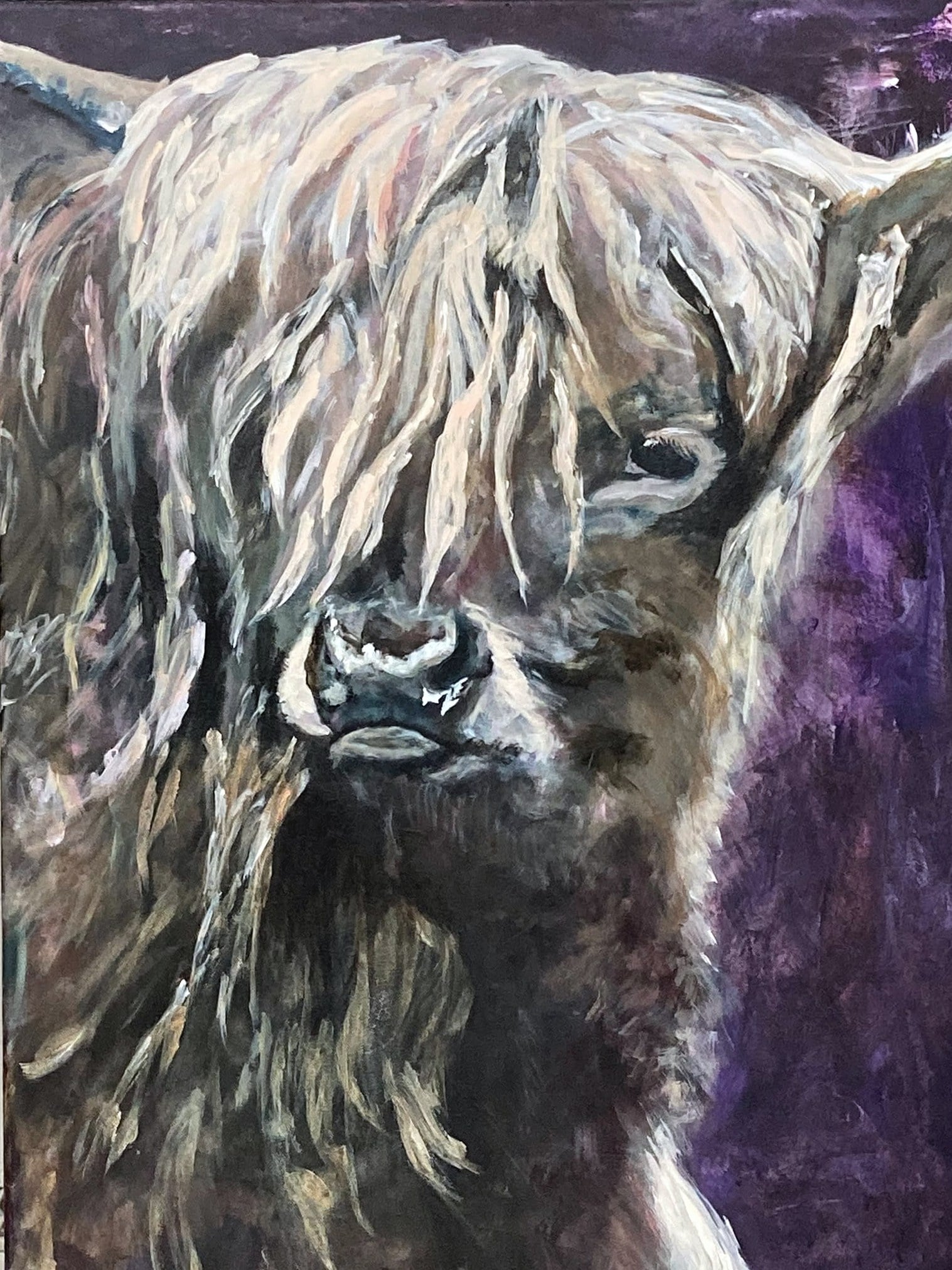 „Highlander“ – Gemälde von Brig, Acryl auf Leinwand